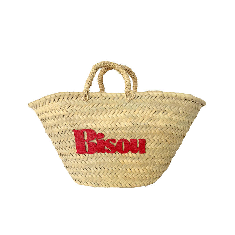 Beach basket bisou cotton gingham red maud fourier