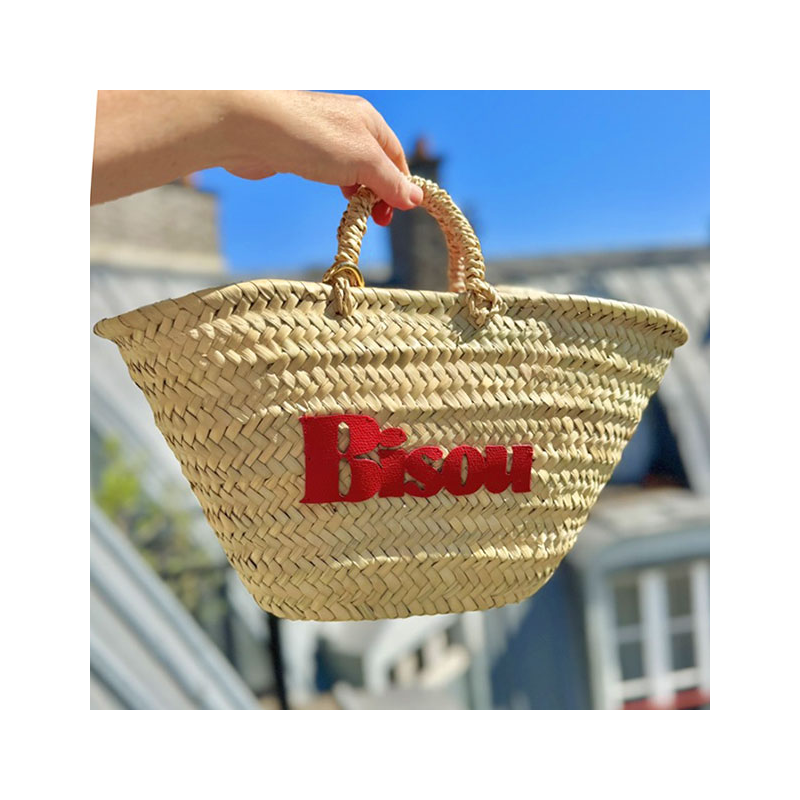 Beach basket bisou cotton gingham red maud fourier
