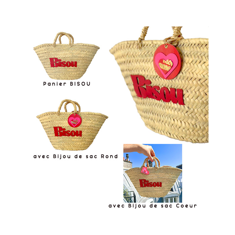 Beach basket bisou cotton gingham red maud fourier