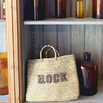 rock leopard straw basket by maud fourier