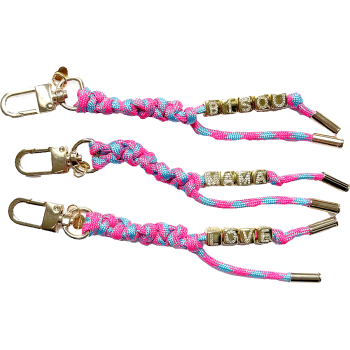 porte cle corde tresse bleu maud fourier