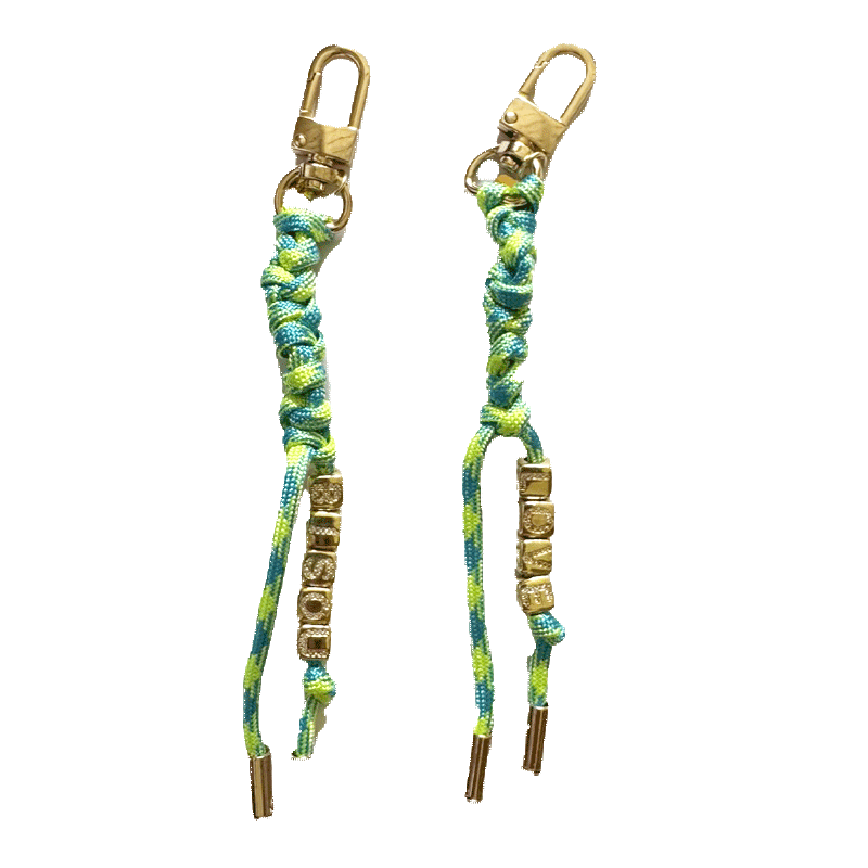 porte cle corde vert tresse maud fourier