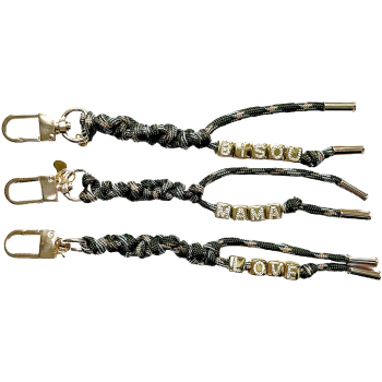 porte cle corde tresse kaki maud fourier