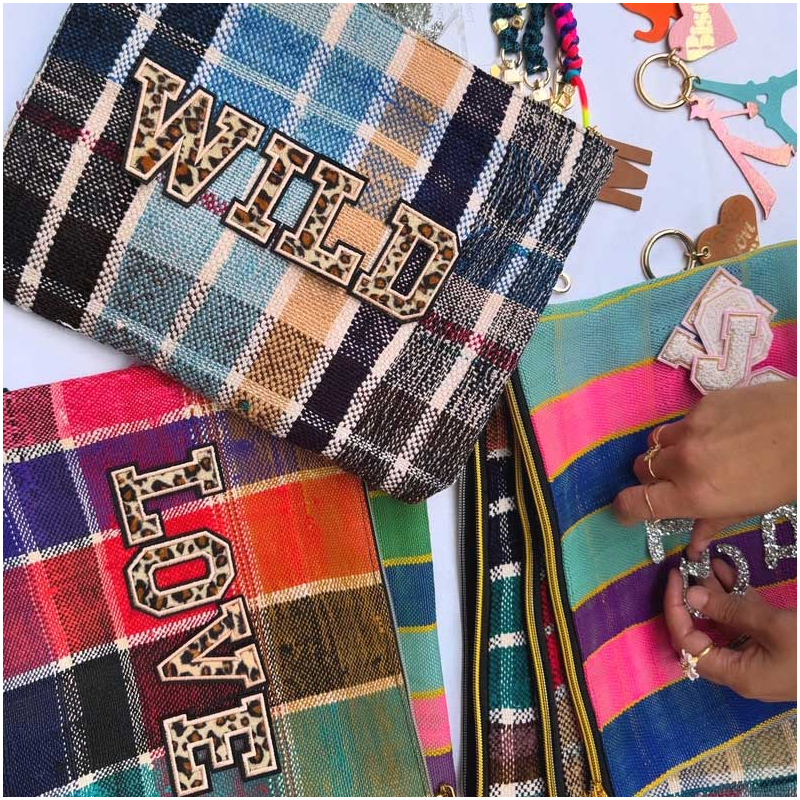 trousse tissu recycle multicolore maud fourier