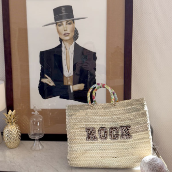 rock leopard straw basket by maud fourier