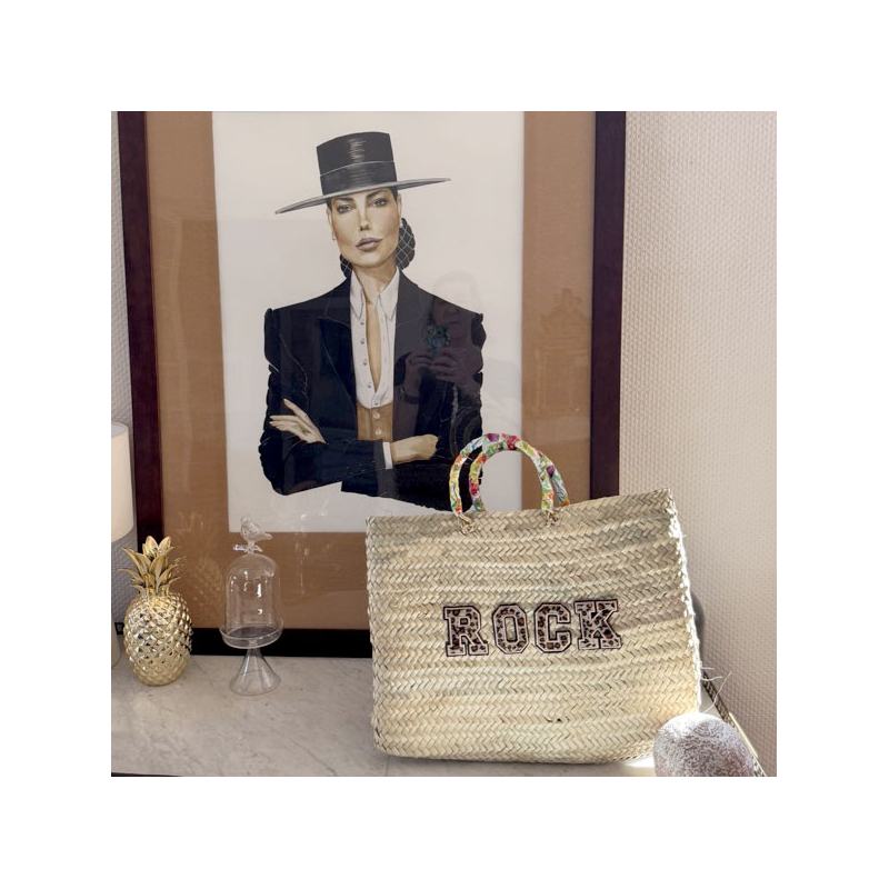 rock leopard straw basket by maud fourier