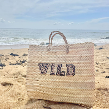 wild leopard straw basket by maud fourier paris