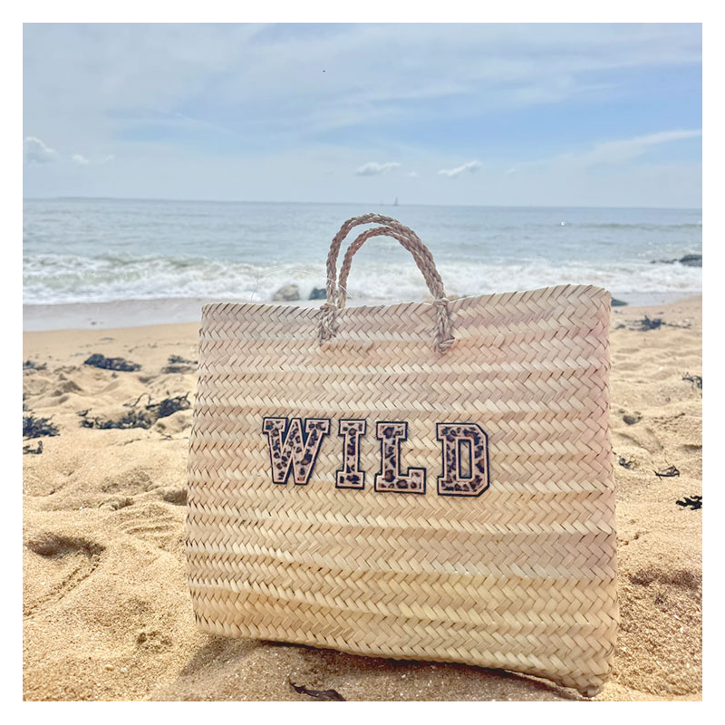 wild leopard straw basket by maud fourier paris