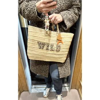 wild leopard straw basket by maud fourier paris