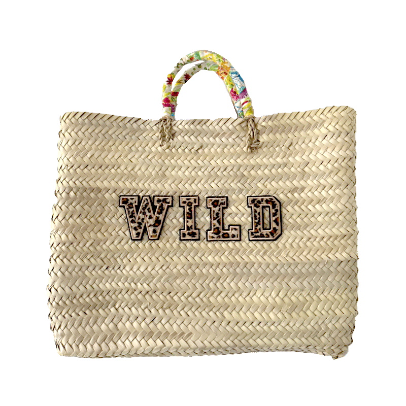 wild leopard straw basket by maud fourier paris