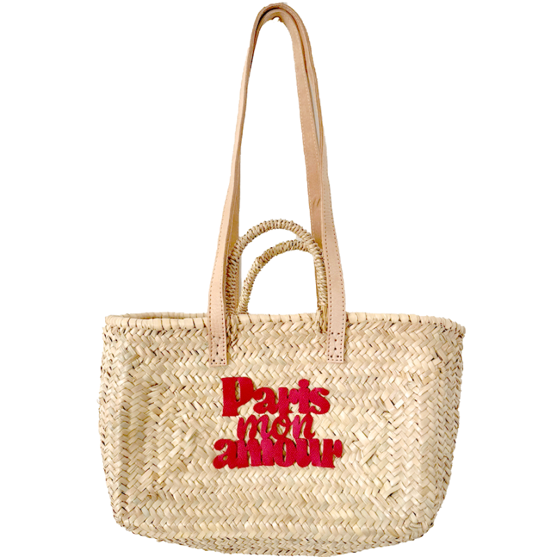 paris mon amour straw basket maud fourier