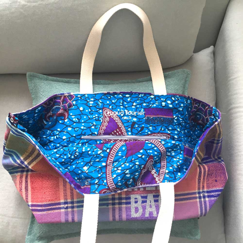 cabas plage tissu recycle Maud Fourier
