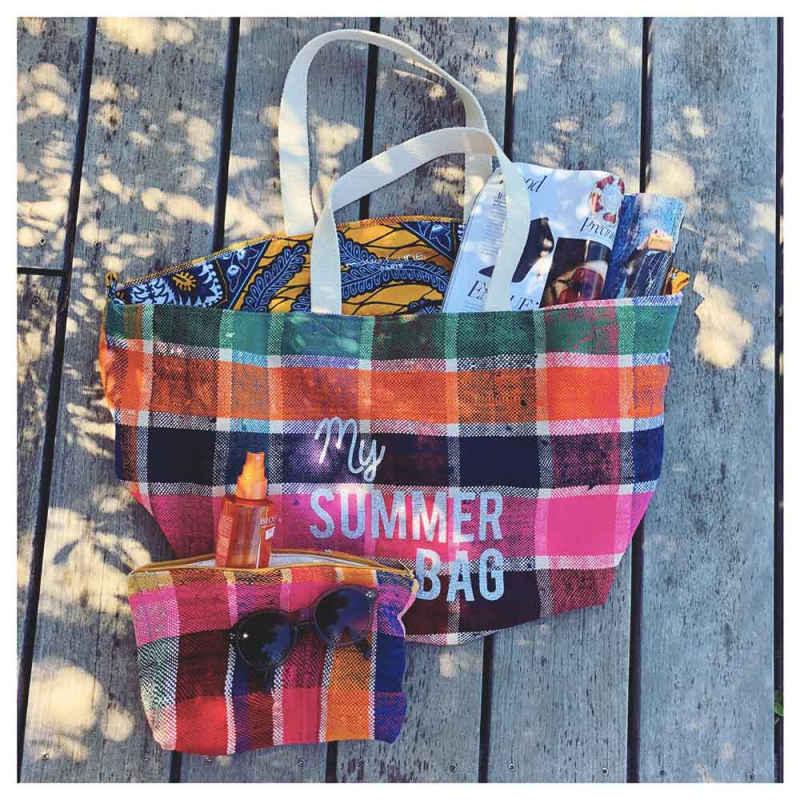 cabas plage tissu recycle my Summer Bag Maud Fourier