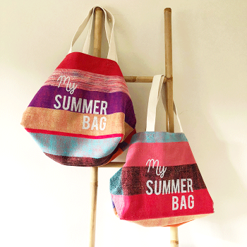 cabas plage tissu recycle my Summer Bag Maud Fourier
