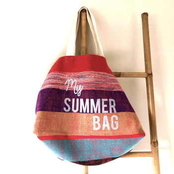 cabas plage tissu recycle my Summer Bag Maud Fourier