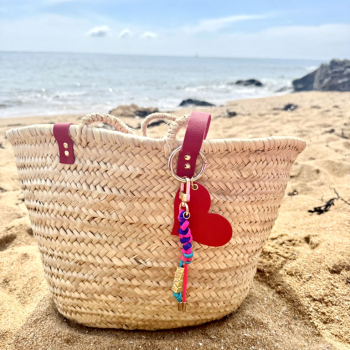 porte cle bijou de sac coeur cuir  maud fourier