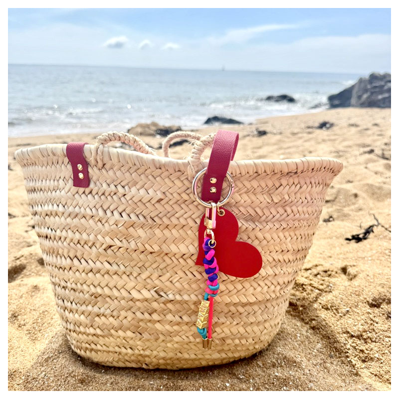 porte cle bijou de sac coeur cuir  maud fourier