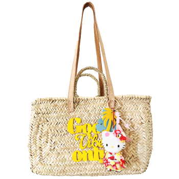 good vibes only Panier de plage Maud fourier cuir