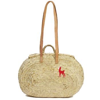 Ines de la Fressange Panier Plage osier ovale collab x Maud Fourier