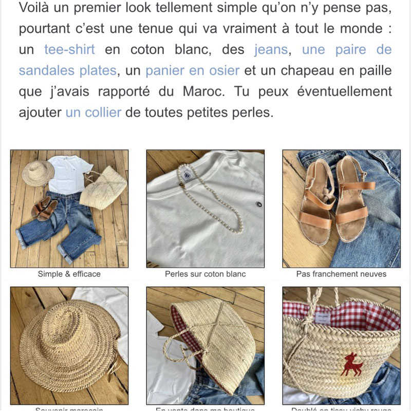 Red Vichy Basket by Ines de la Fressange Paris