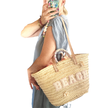 beach shells straw basket maud fourier