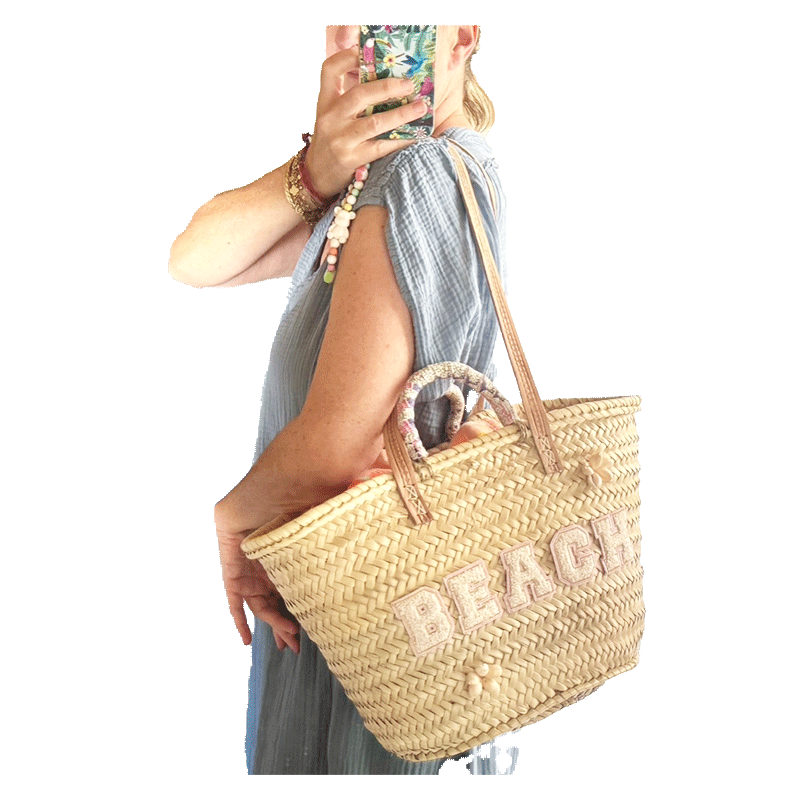 beach shells straw basket maud fourier