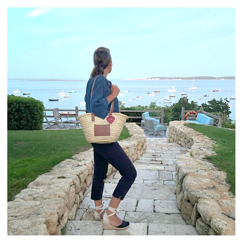 beach straw basket rosalie