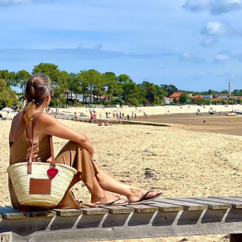 beach straw basket by maud fourier