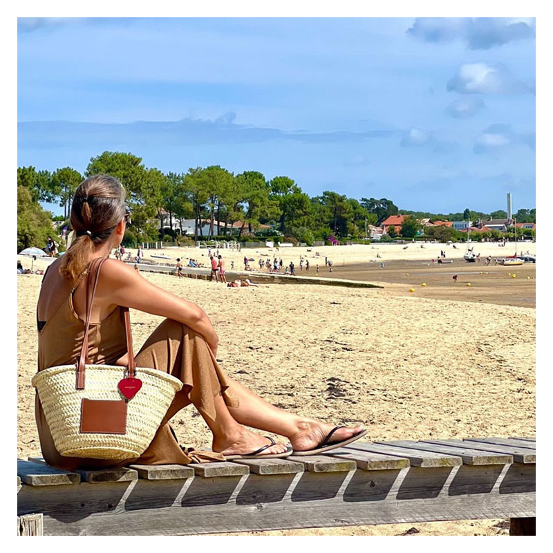 beach straw basket by maud fourier