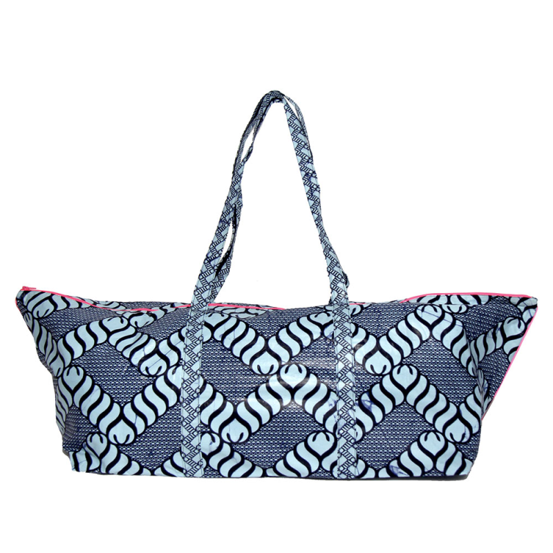 Sac de yoga en coton wax bleu ciel Maud Fourier Paris