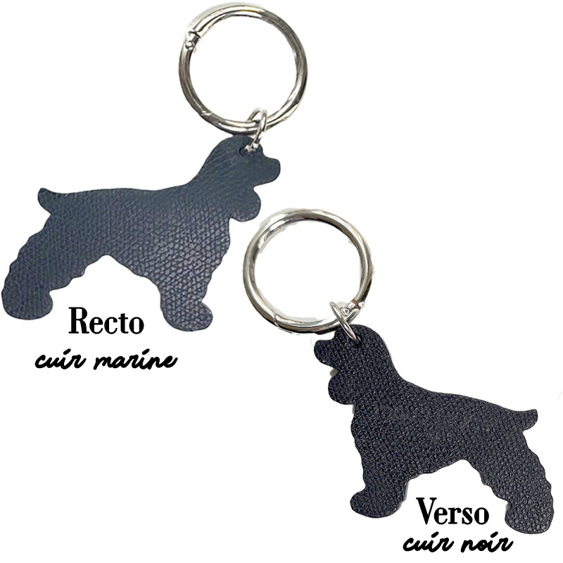 bijou de sac chien cuir marine et noir de maud fourier