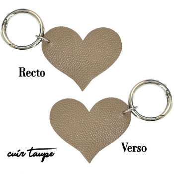 Heart - Leather bag charm