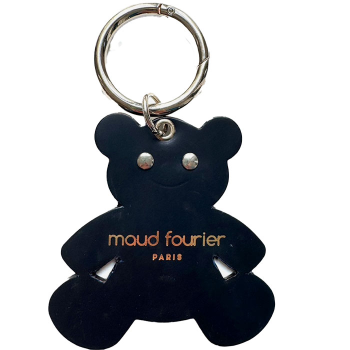 Double-sided upcycled leather Bear charm