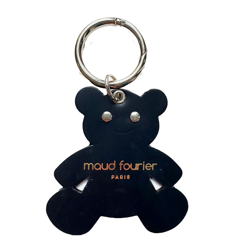 Nounours double face, cuir upcyclé, fabrication artisanale
