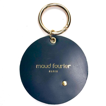 verso porte clé paris mon amour cuir argent teinture tranche