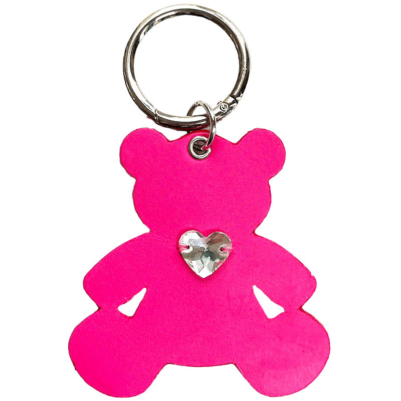 nounours Strass en cuir upcyclé fait main à Paris