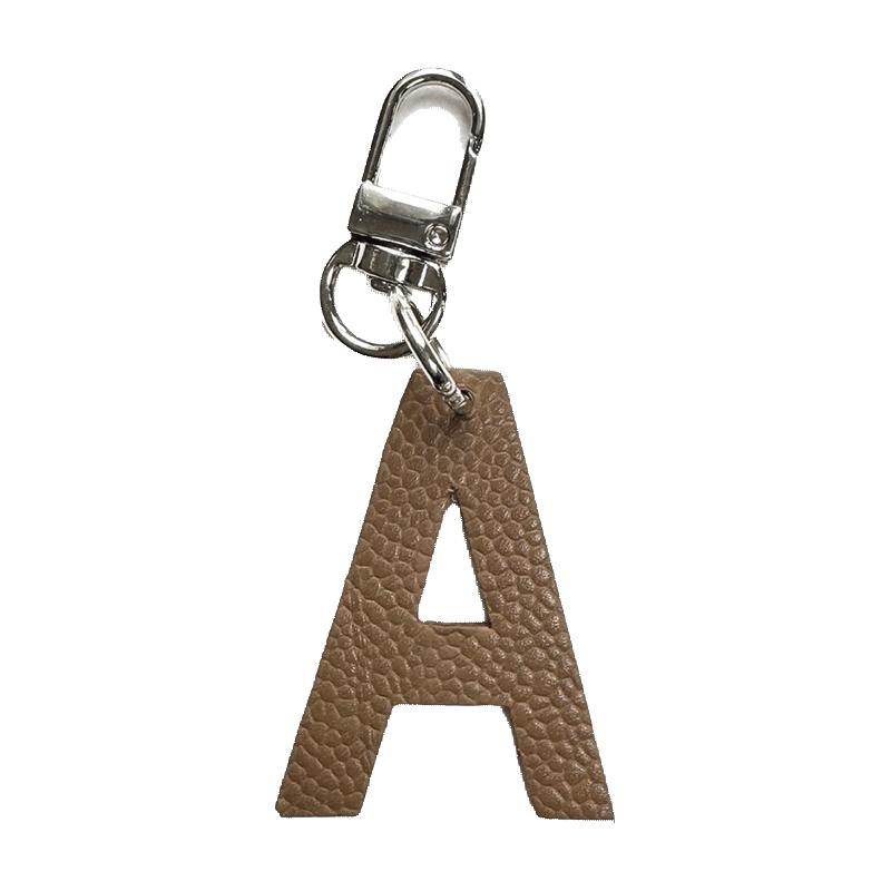 Upcycled leather keychain, premium finish, Made in France