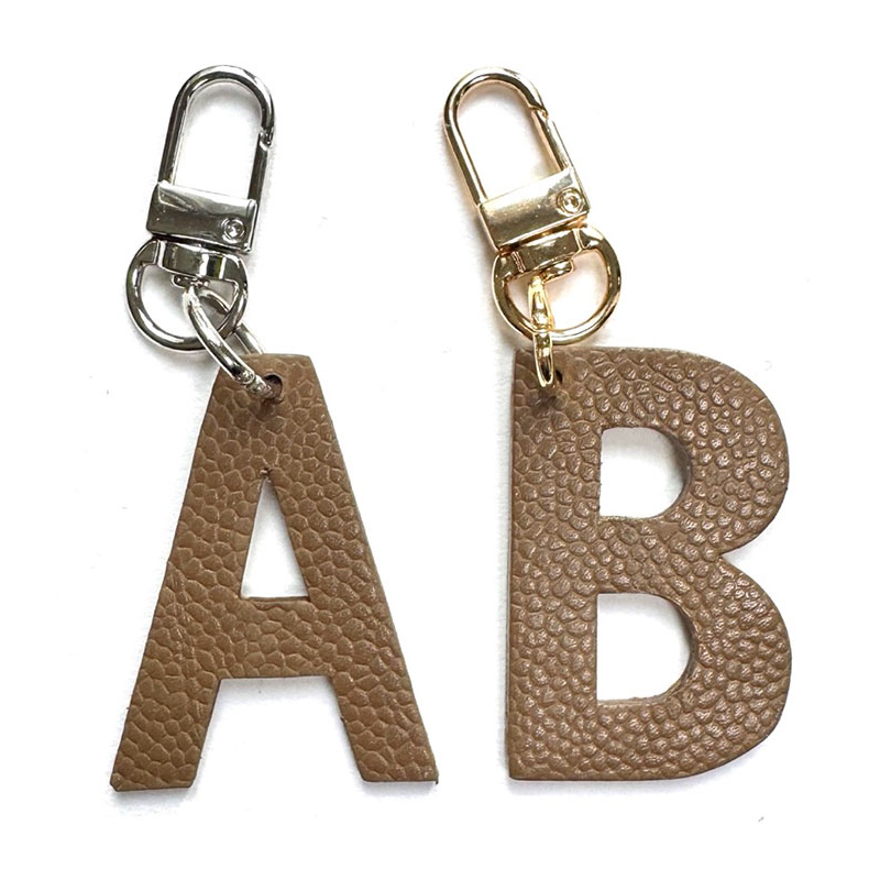 Upcycled leather keychain, premium finish, Made in France