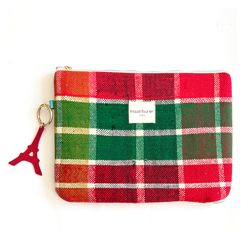 13'' laptop sleeve recycled fabric maud fourier paris made in france