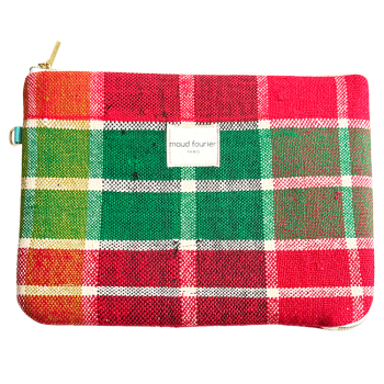 13'' laptop sleeve recycled fabric maud fourier paris made in france