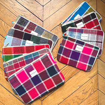 13'' laptop sleeve recycled fabric maud fourier paris made in france