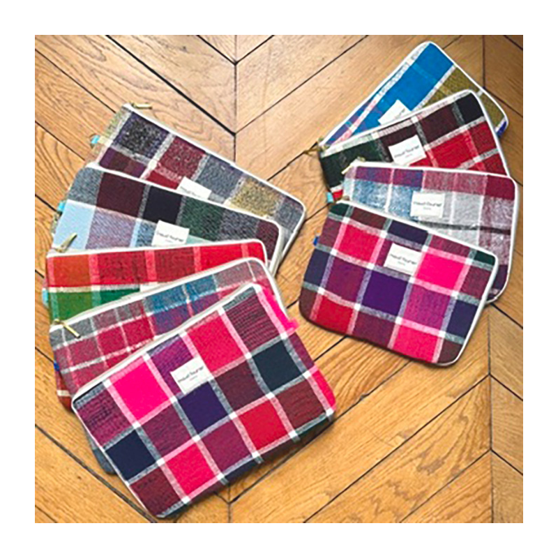 13'' laptop sleeve recycled fabric maud fourier paris made in france