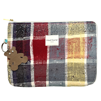 housse ordinateur 13", tissu recyclé, made in france