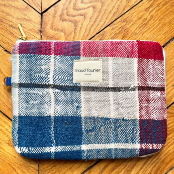 Trousse iPad matelassée en textile berbère écoresponsable