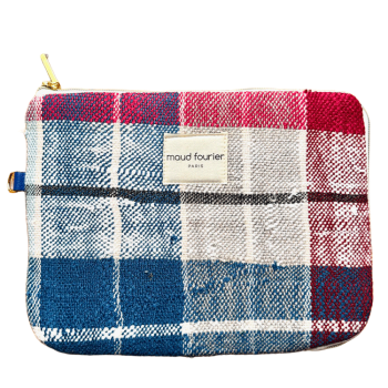 Handmade iPad 9.7–11" sleeve in upcycled Berber fabric – Made in France