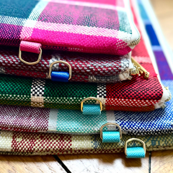 Housse iPad avec fermeture zippée en L et anneau D latéral