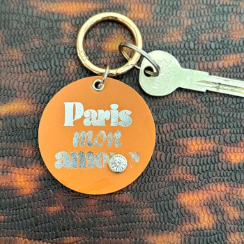 bijou de sac paris mon amour cuir camel marquage argent