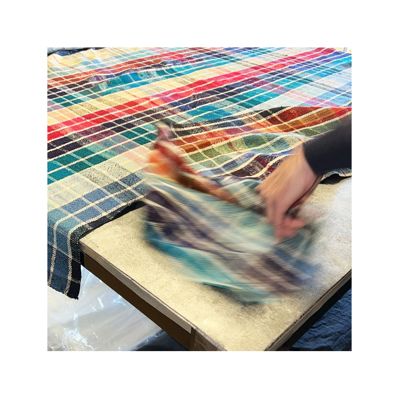 multicolor bazar pouch upcycled fabric maud fourier