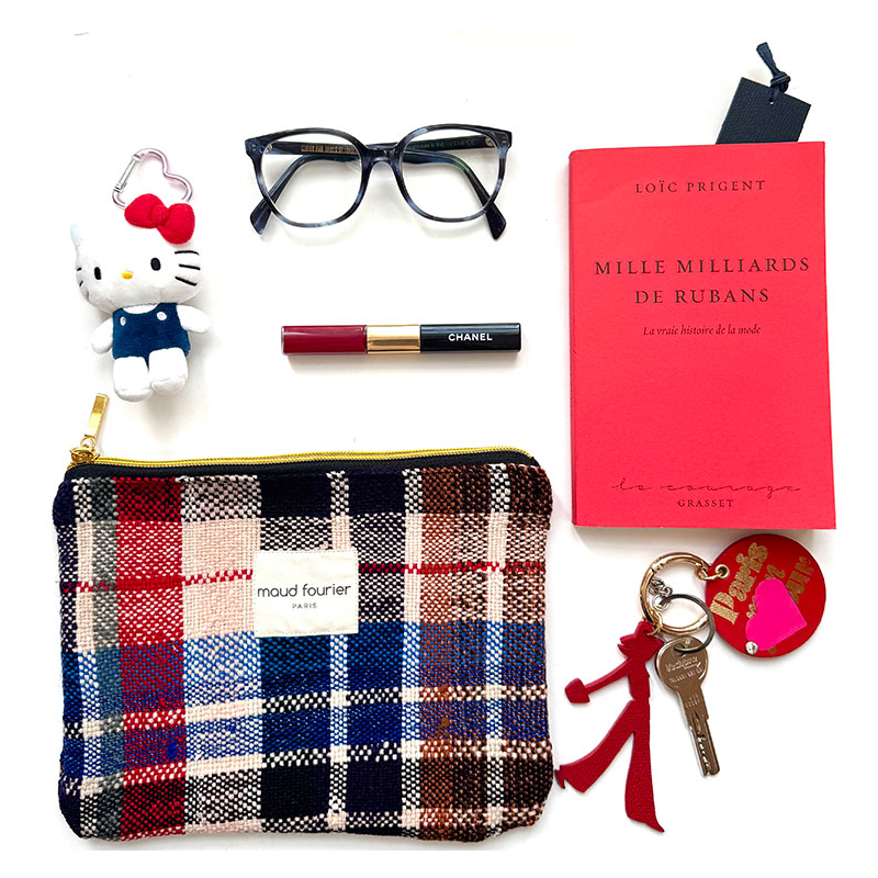 Petite trousse maquillage upcyclée multicolore Maud Fourier Paris