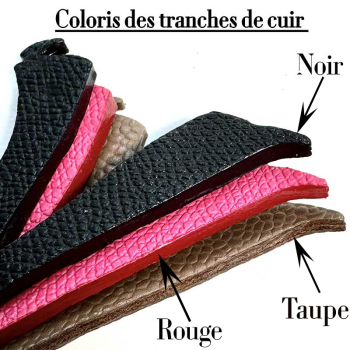 Hand-finished leather edges – Camellia flower charm, Made in Paris